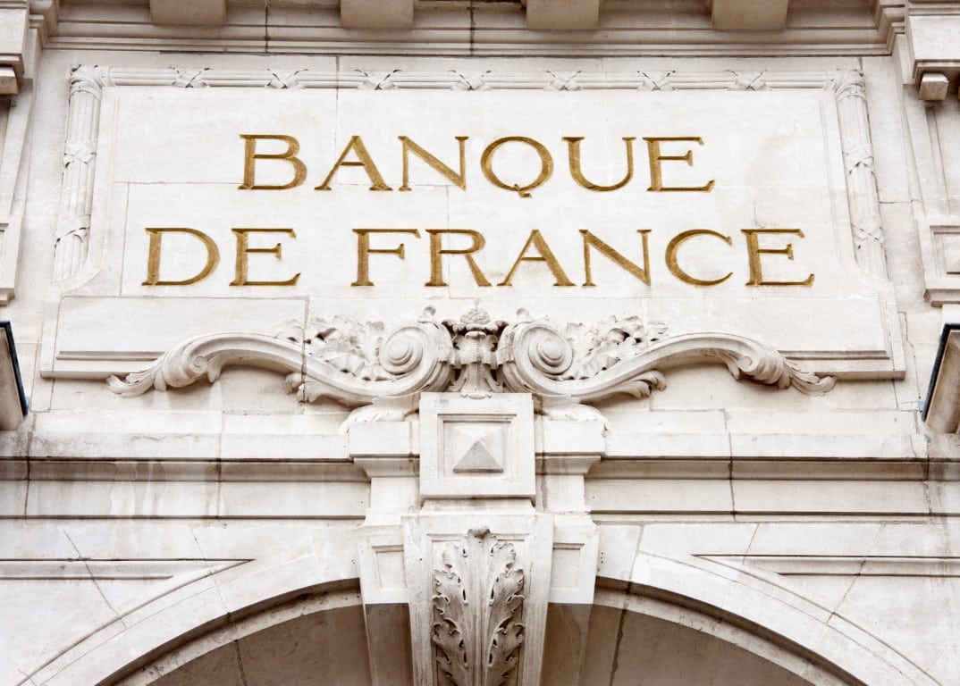La devanture de la Banque de France